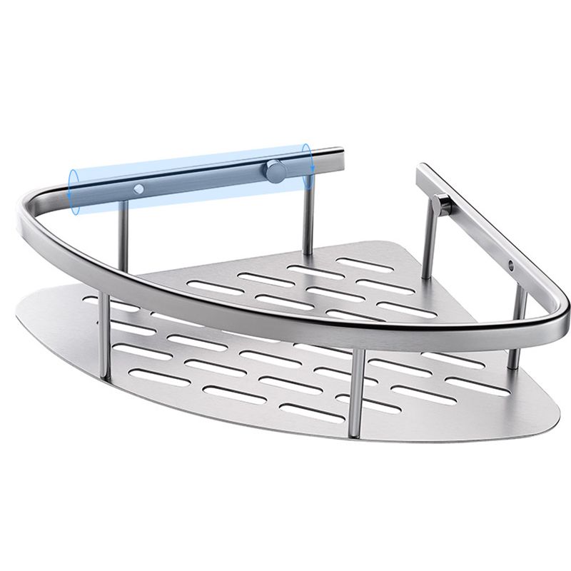 BowLift | 3-piece modern bathroom accessory set aluminum bathroom shelf in silver