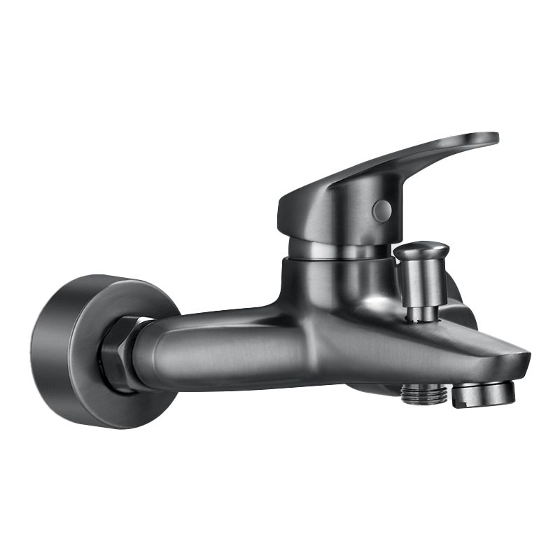 BowLift | Low Arch Bathtub Faucet Hose Wall-Mounted Single Lever Tub Filler with Hand Shower