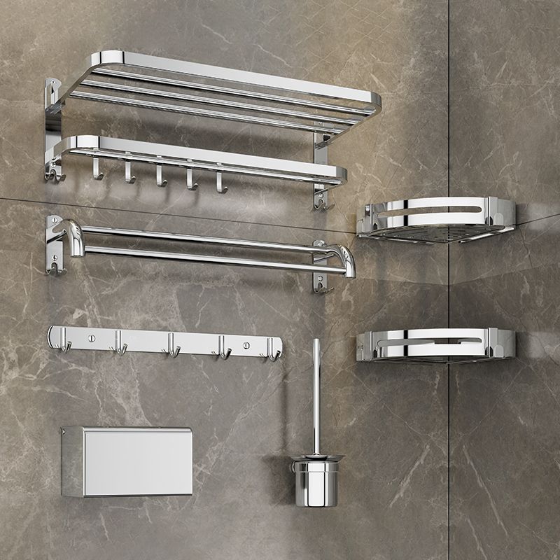 BowLift | Silver/Black Bathroom Hardware Set Modern Bathroom Accessories Hardware Set