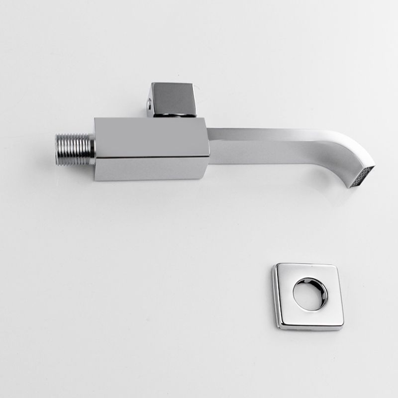 BowLift | Contemporary Wall Mounted Bathroom Faucet Handle Knob Solid Brass Square Faucet