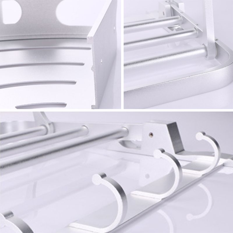 BowLift | 6-piece modern bathroom hardware set made of aluminum with towel holder/paper holder