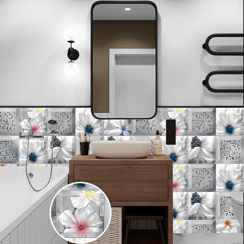 BowLift | Plastic Peel and Stick Backsplash Tile Square Wallpaper with waterproof