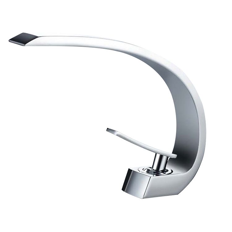 BowLift | Waterfall Spout Widespread Faucet Modern Lever Handles Faucet
