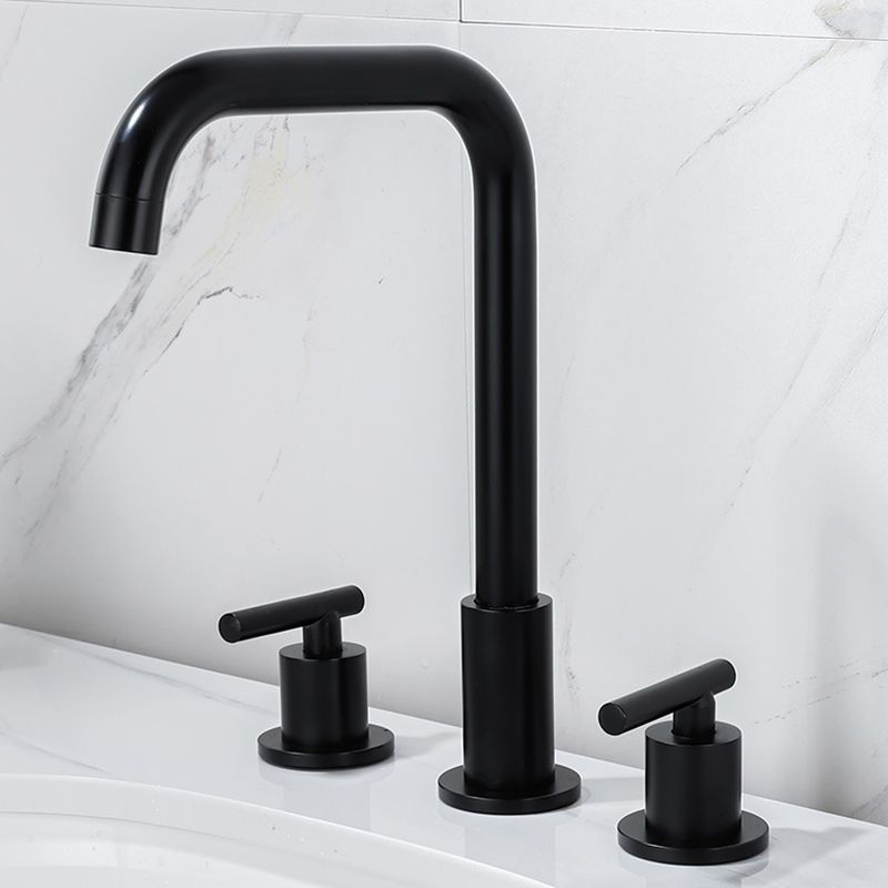 BowLift | Modern 2-Handle Bathroom Sink Faucet 3-Hole Widespread Bathroom Faucet