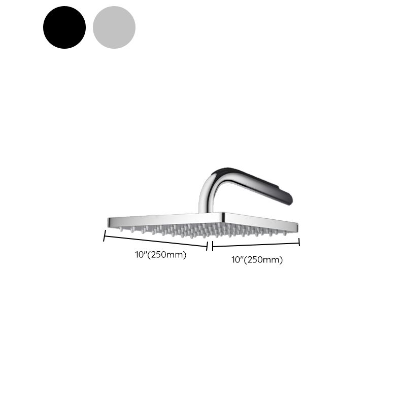 BowLift | Metal Shower Combo Contemporary Fixed Shower Head with Round and Rectangular Shape