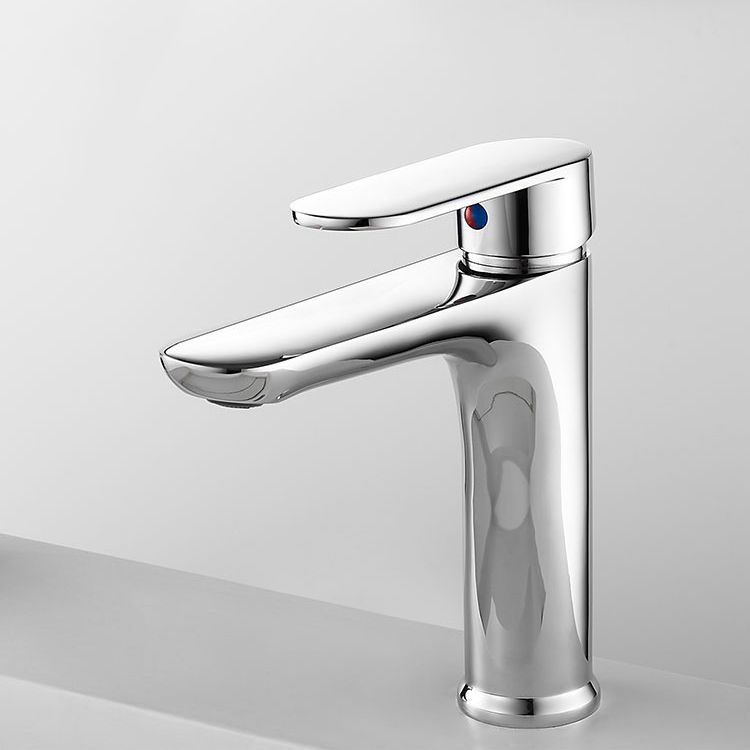 BowLift | Modern Brass Bathroom Sink Faucet Round Lever Handles Sink Faucet