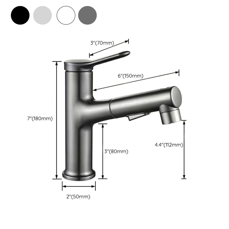 BowLift | Vessel Sink Faucet Contemporary Pull-out Tap with Swivel Spout