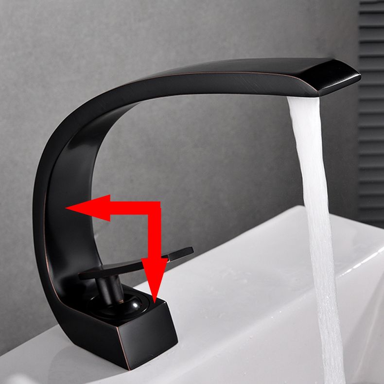 BowLift | Waterfall Spout Widespread Faucet Modern Lever Handles Faucet