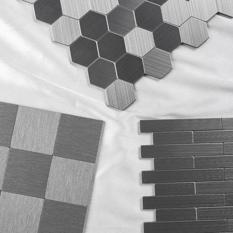 BowLift | Subway Tile Wallpaper Contemporary Peel and Stick Wall Tile with Metal Look