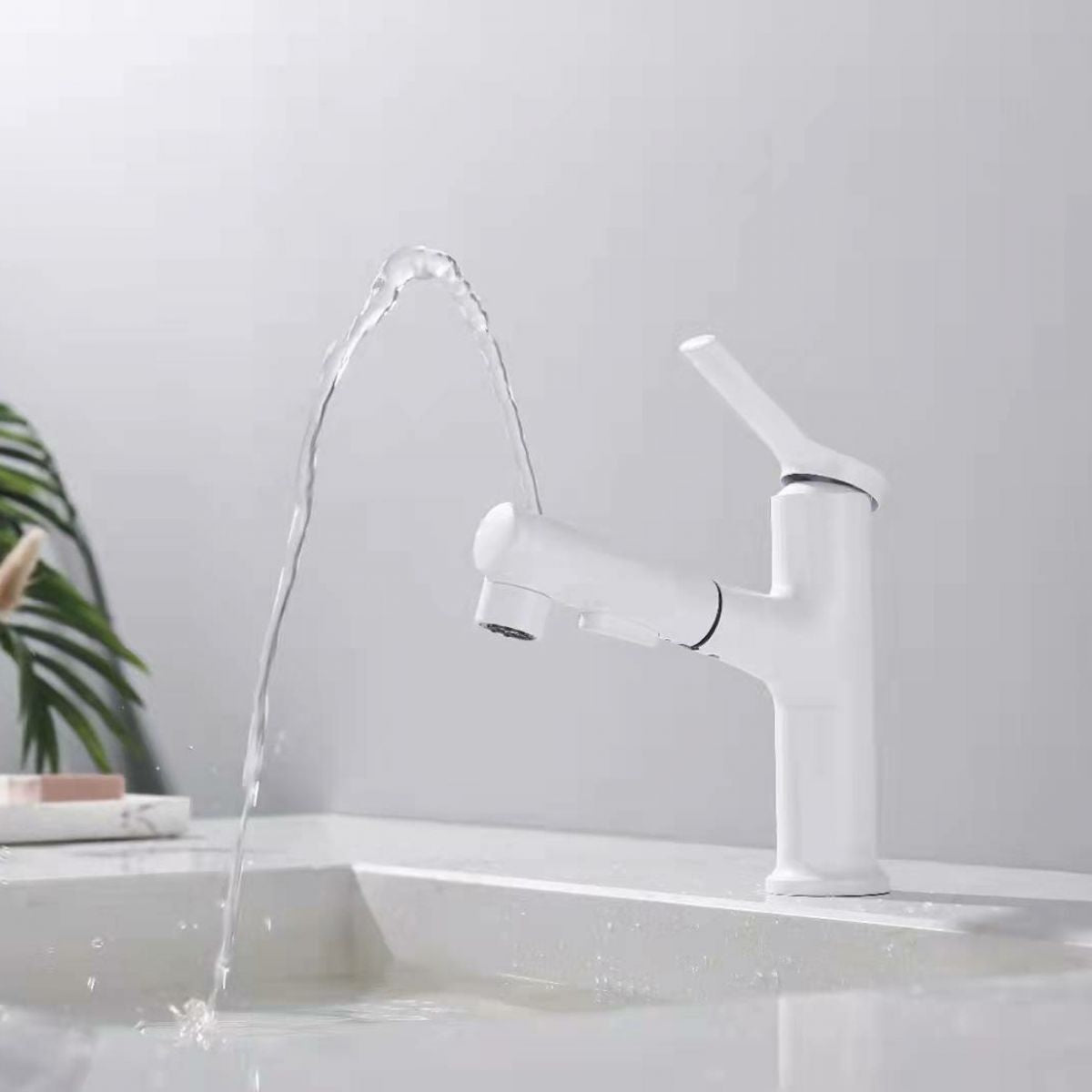 BowLift | Contemporary Vessel Faucet Copper Single Handle Low Arc Pull Down Vessel Faucet for Home