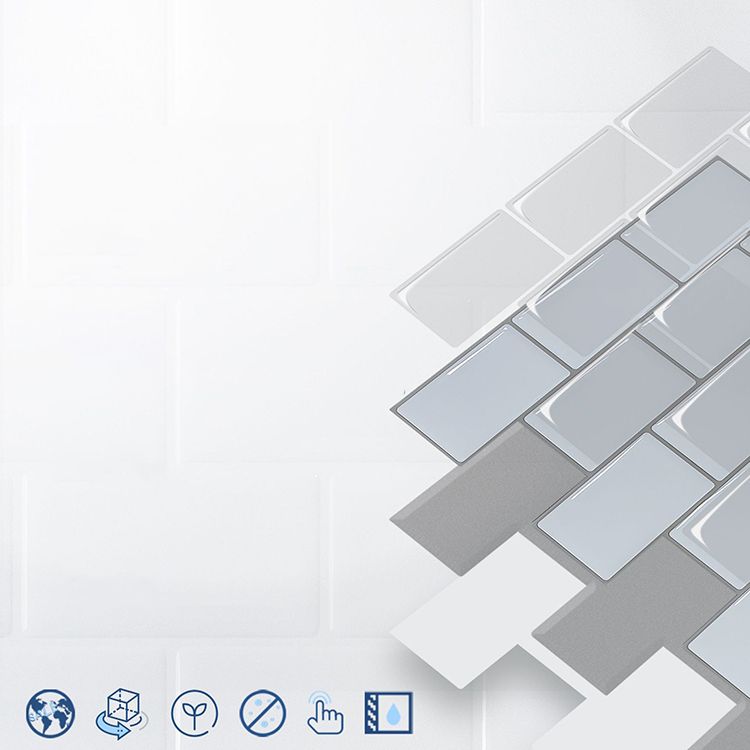 BowLift | Square Peel-and-Stick Tiles Plastic Indoor Peel & Stick Subway Tile