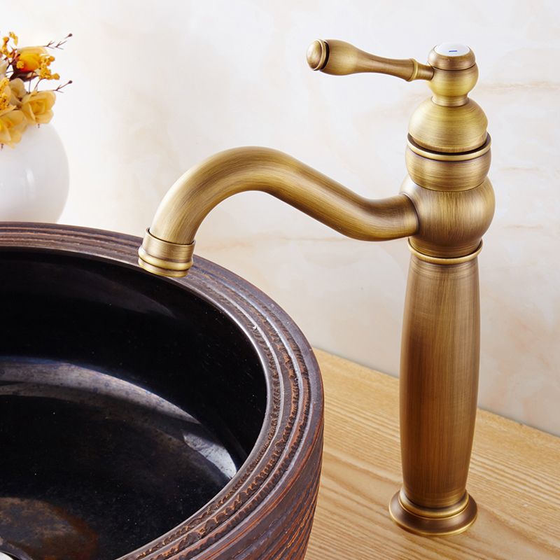 BowLift | Round Basin Faucet Bathroom Faucet Single Lever High Arc Basin Faucet