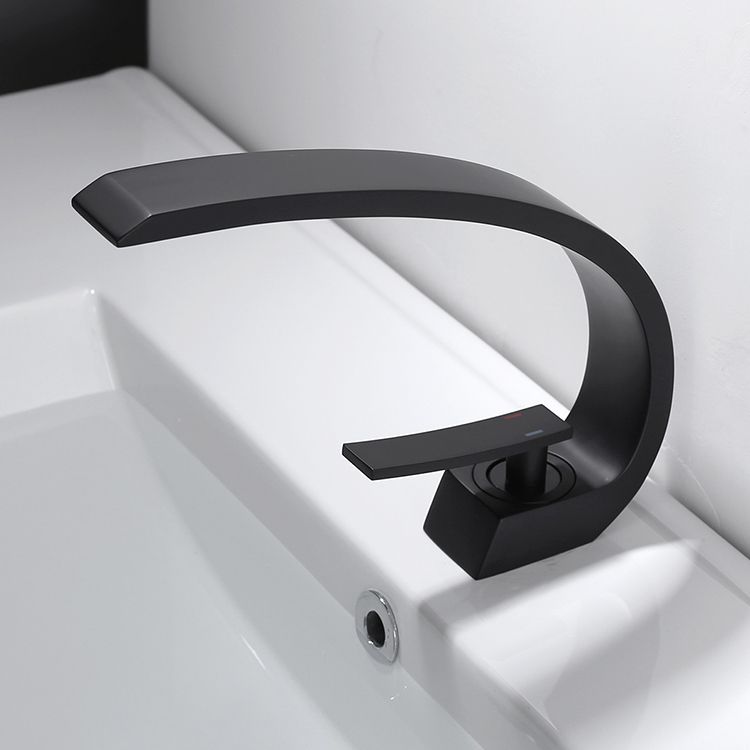 BowLift | Waterfall Spout Widespread Faucet Modern Lever Handles Faucet