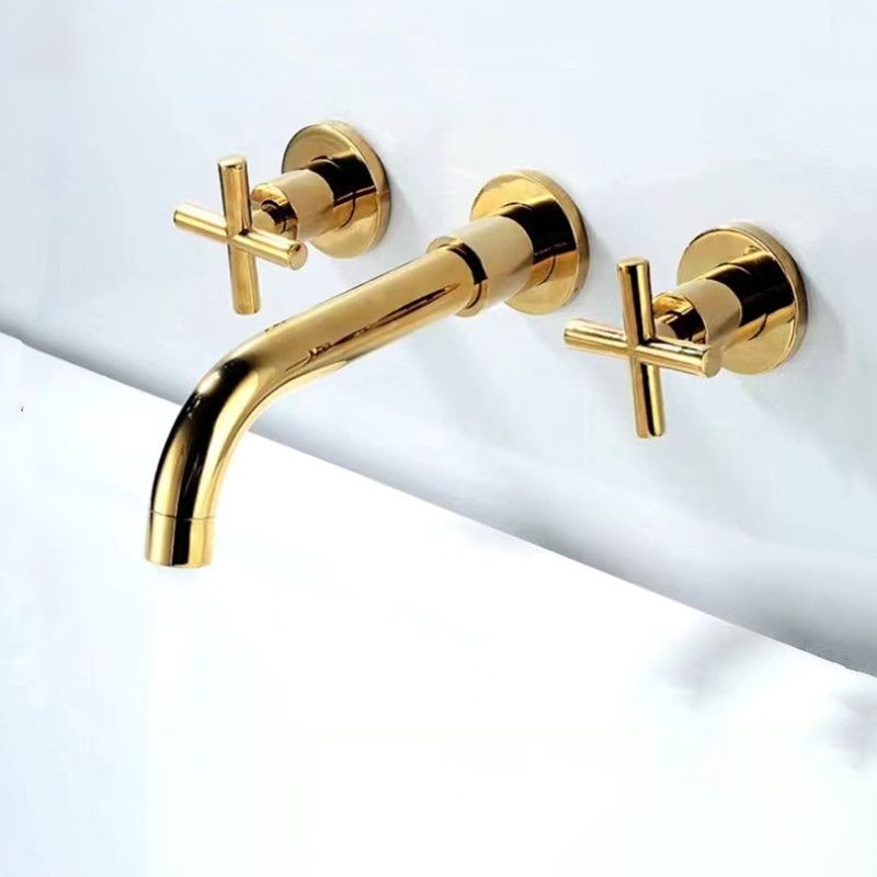 BowLift | Modern 1- or 2-Handle Bathroom Sink Faucet Round Wall-Mounted Bathroom Faucet.
