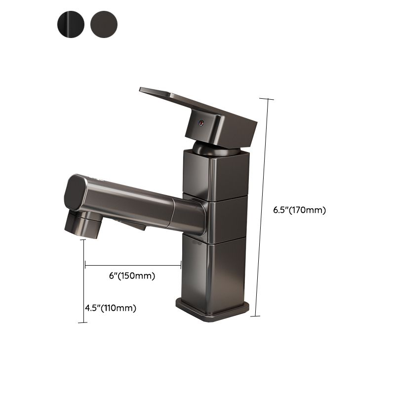 BowLift | Bathroom vessel faucet high arc three-way spout single-handle faucet with pull-out sprayer