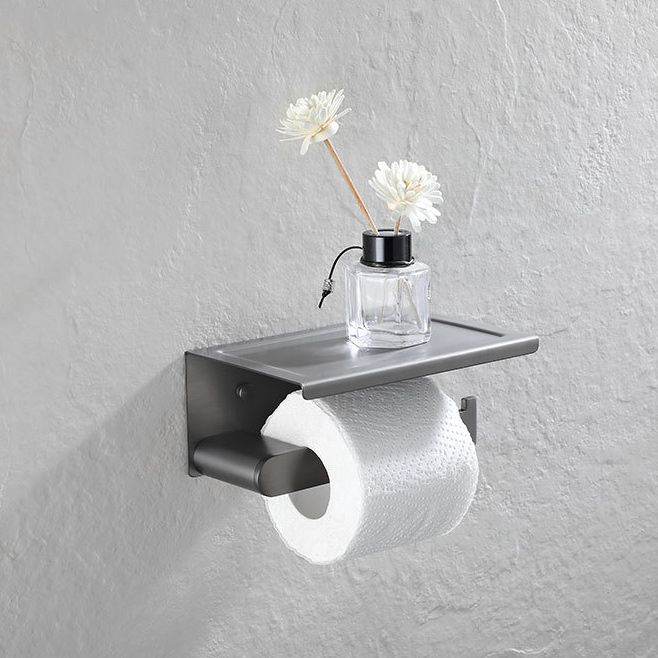 BowLift | 5-piece modern bathroom accessory set made of stainless steel with towel rail/robe hooks/toilet paper holder