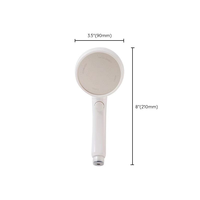 BowLift | Plastic Handheld Showerhead White Standard Spray Round Wall Mounted Swivel Showerhead