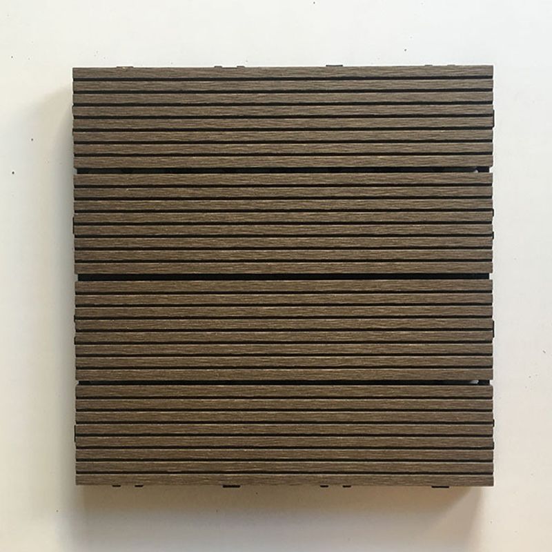 BowLift | Contemporary Engineered Floor Tile Wire-Brushed Click-Lock Wood Floor for Patio Garden