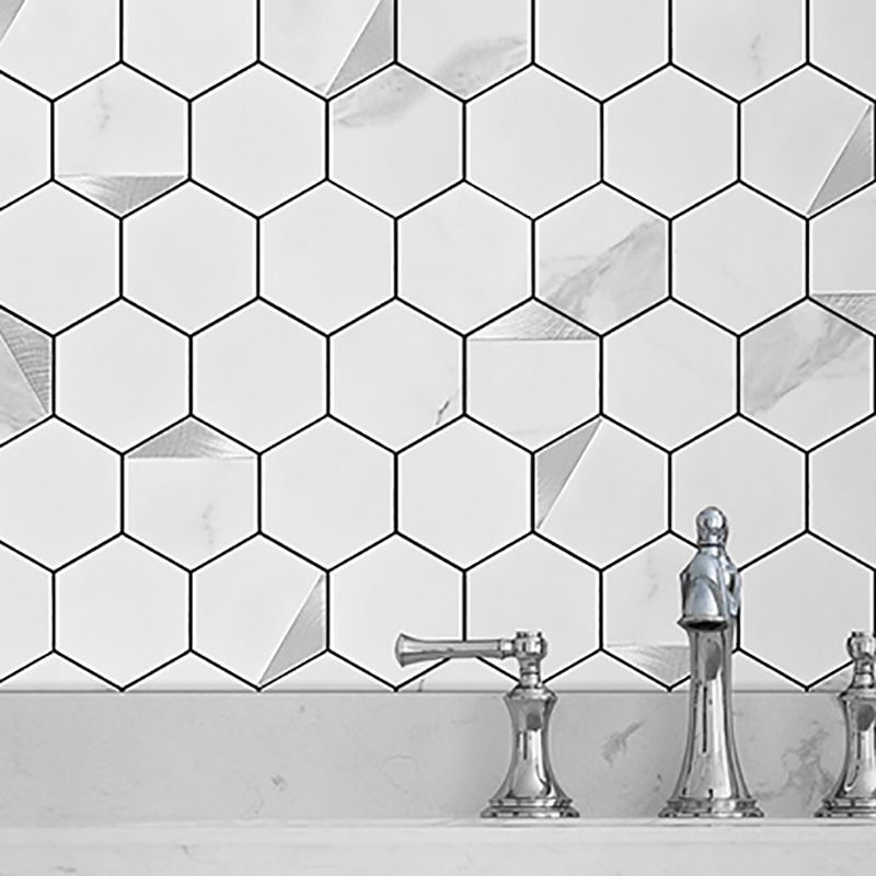 BowLift | Hexagonal Modern Peel and Stick Tiles Mosaic Tiles Peel and Stick Backdrops