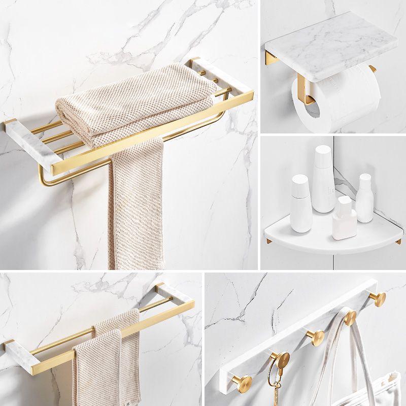 BowLift | Metal and Marble Bathroom Accessory Single or in Set in Gold