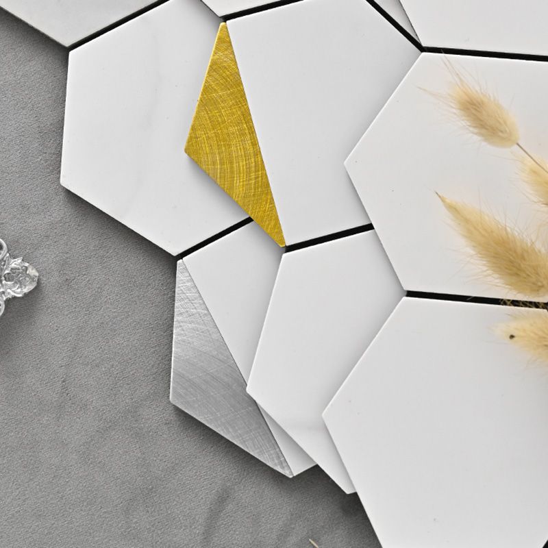 BowLift | Hexagonal Modern Peel and Stick Tiles Mosaic Tiles Peel and Stick Backdrops