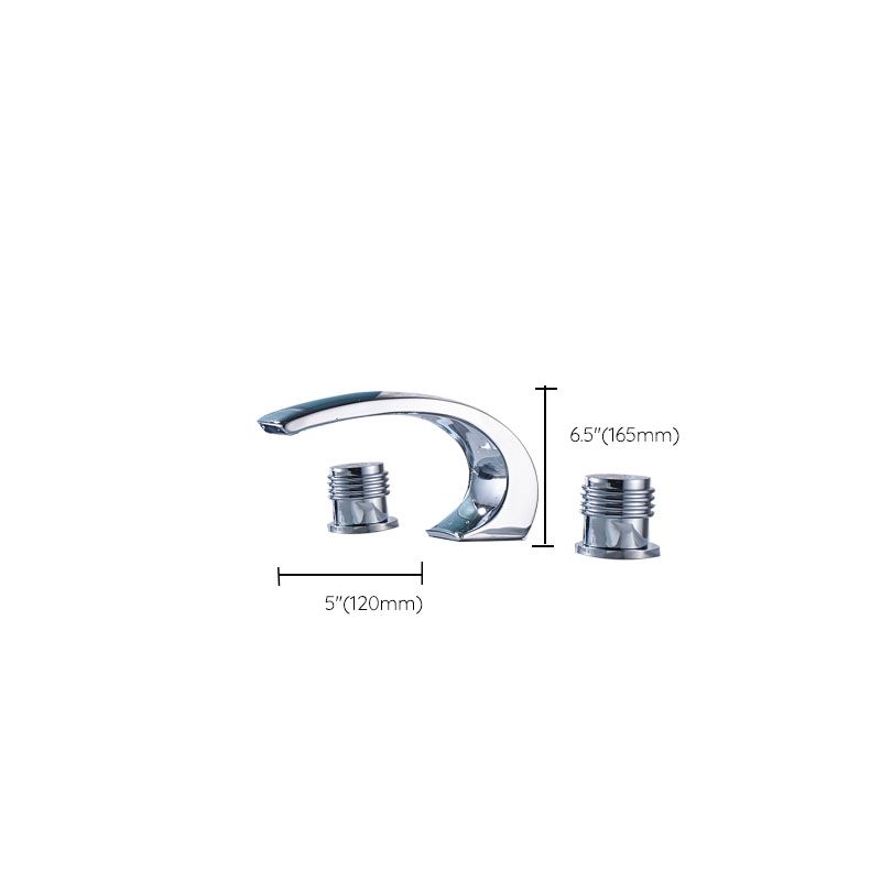 BowLift | Traditional Roman Bathtub Faucet Set Copper Fixed Deck Mount with Handles