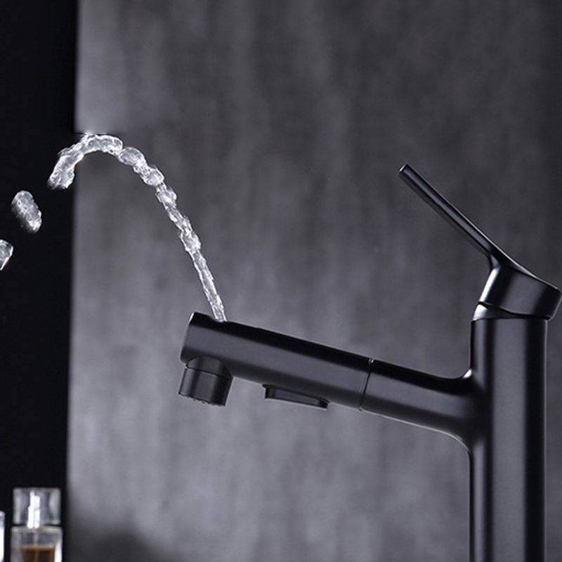 BowLift | Round Vessel Sink Bathroom Faucet Simple Style Faucet with Brass Material