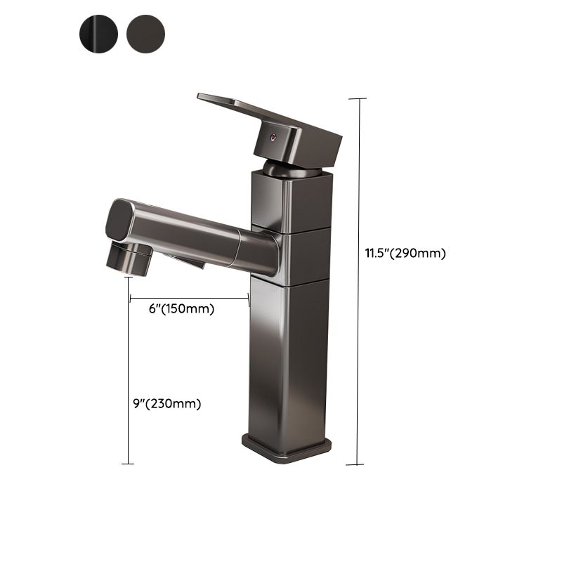 BowLift | Bathroom vessel faucet high arc three-way spout single-handle faucet with pull-out sprayer