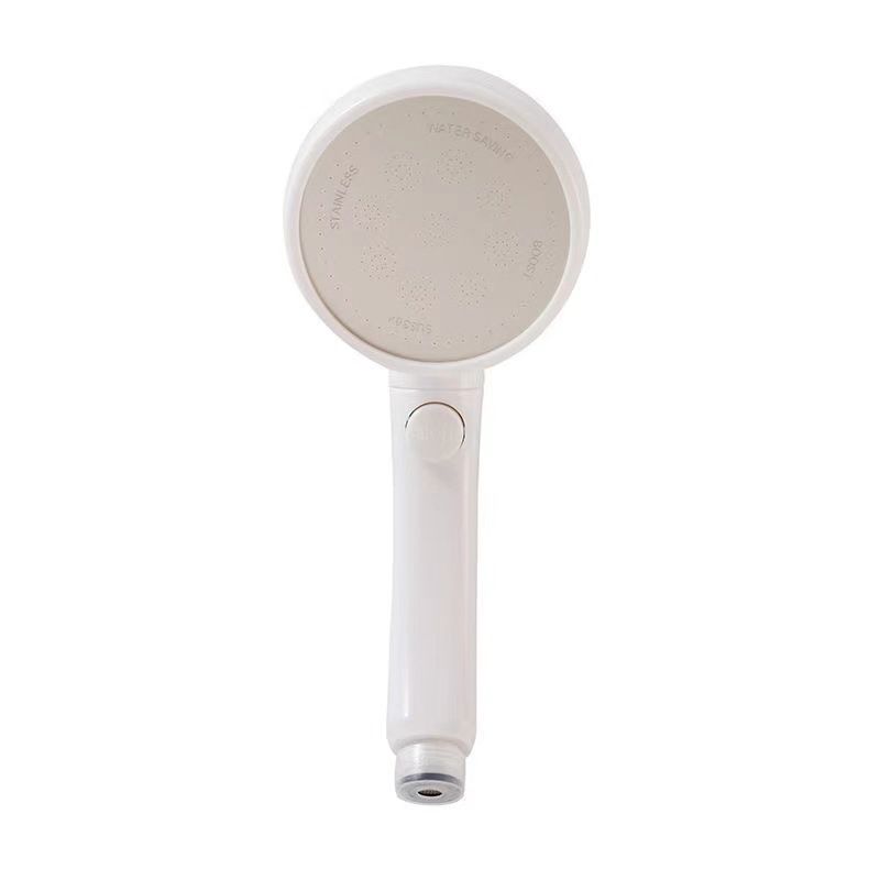BowLift | Plastic Handheld Showerhead White Standard Spray Round Wall Mounted Swivel Showerhead