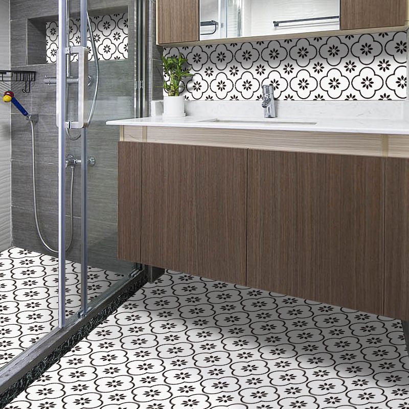 BowLift | Plastic Peel & Stick Tile Square Print Field Tile for Kitchen and Bathroom