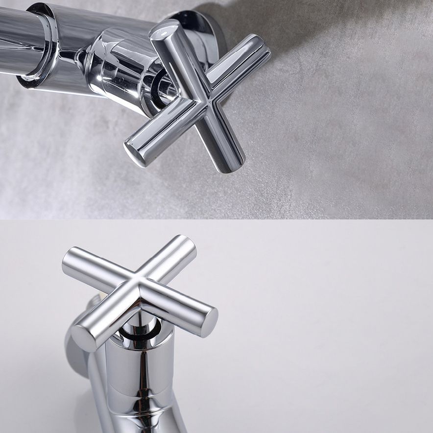 BowLift | Glam Wall-mounted Bathroom Faucet Copper Single Handle Low Arc Basin Faucet for Bathroom