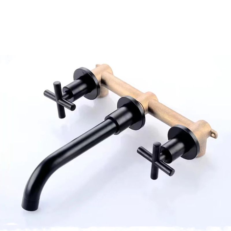 BowLift | Modern 1- or 2-Handle Bathroom Sink Faucet Round Wall-Mounted Bathroom Faucet.