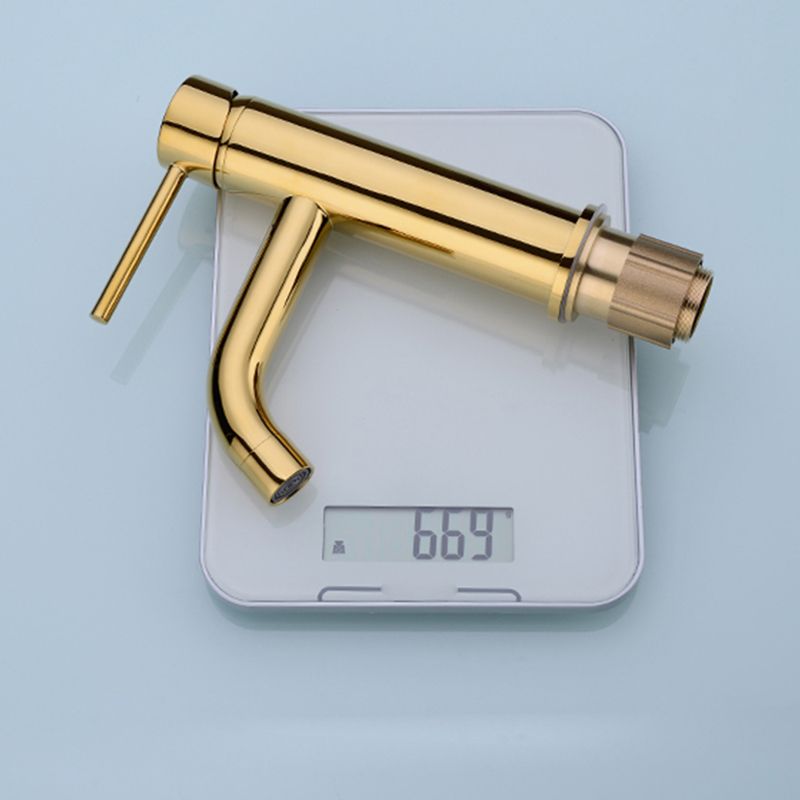 BowLift | Modern 1-Hand Basin Faucet Gold Brushed Sink Faucet Brass
