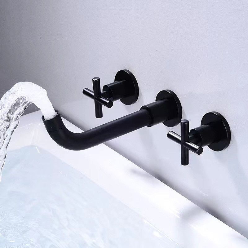 BowLift | Modern 1- or 2-Handle Bathroom Sink Faucet Round Wall-Mounted Bathroom Faucet.