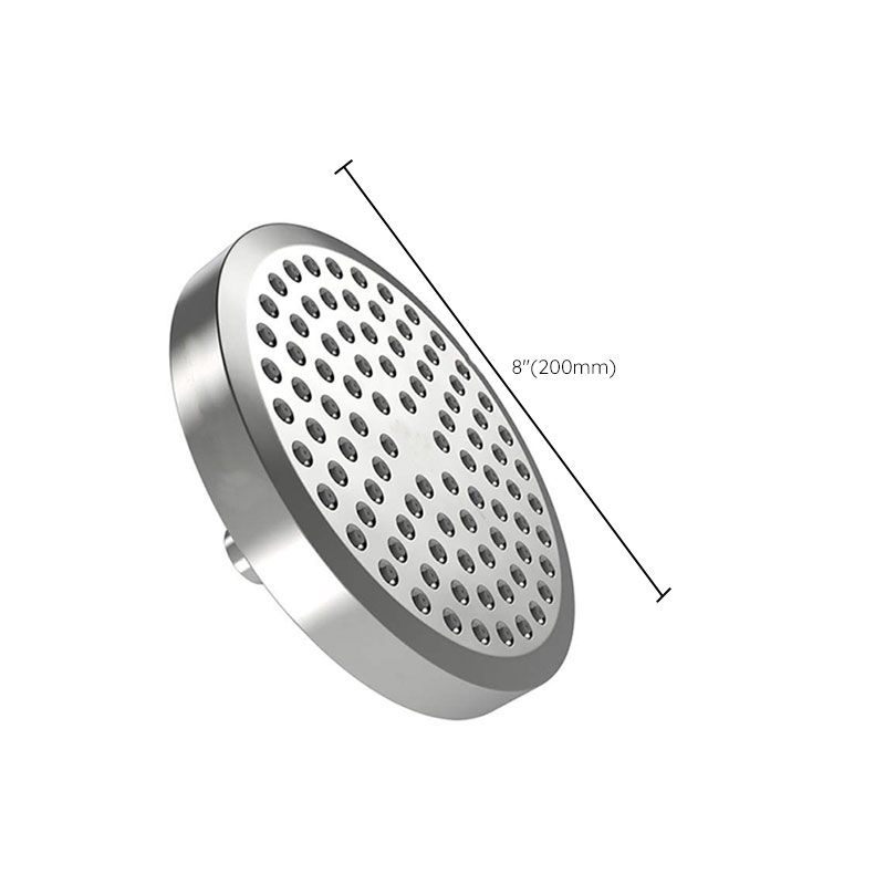 BowLift | Contemporary Fixed Shower Head Round Metal Spray Head in Silver