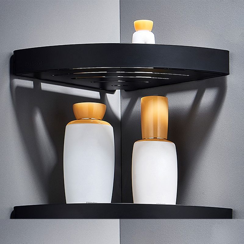 BowLift | Silver/black Bathroom accessory set Modern 1/2/3 - Piece Bathroom shelf