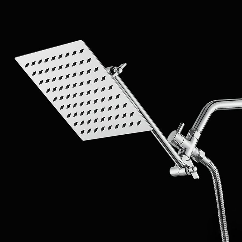 BowLift | Silver Square Fixed Shower Head Modern Style Wall Mounted Shower Head