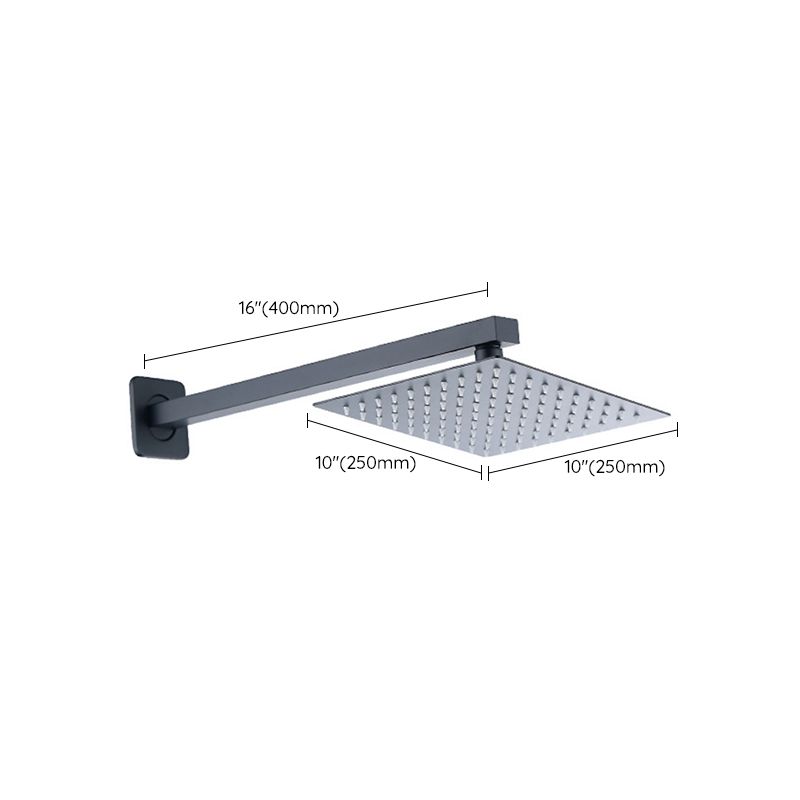 BowLift | Black Square Fest Shower Head Modern Style Wall Mounted Shower Head