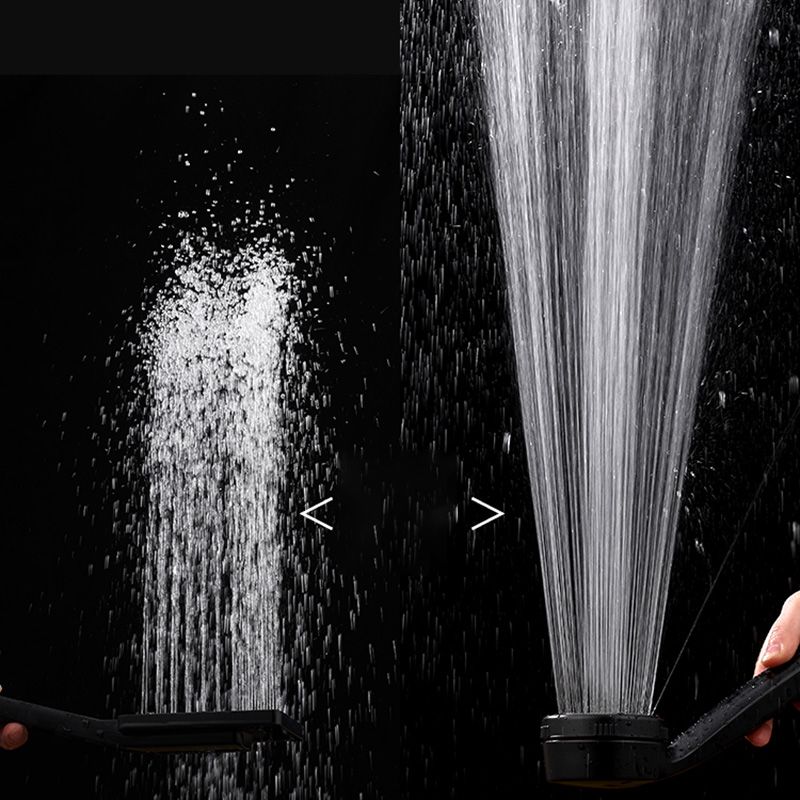 BowLift | Contemporary Shower Head Round Handheld Shower Head Combination in Black
