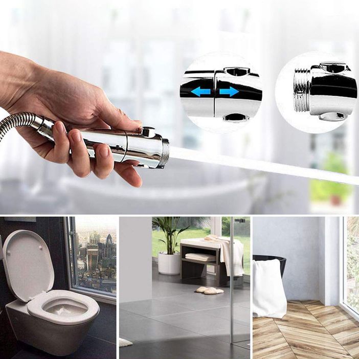 BowLift | Contemporary Hand Shower Head Silver 3 Spray Pattern Wall Mount Shower Head