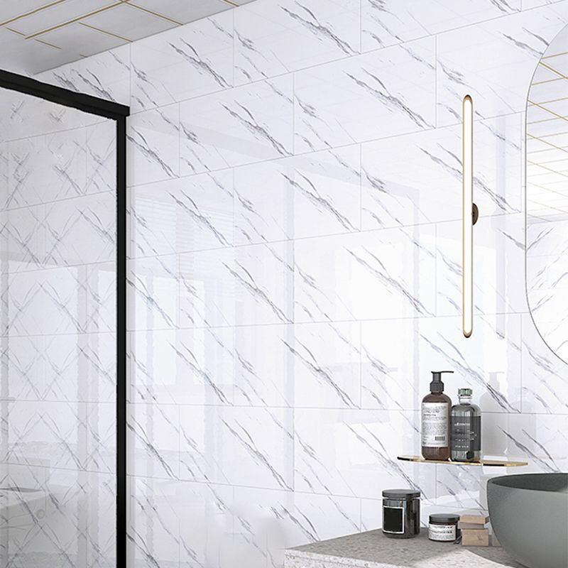 BowLift | Modern Splash Guard Wallpaper Marble Print Self-Adhesive Splash Guard Tile for Bathroom