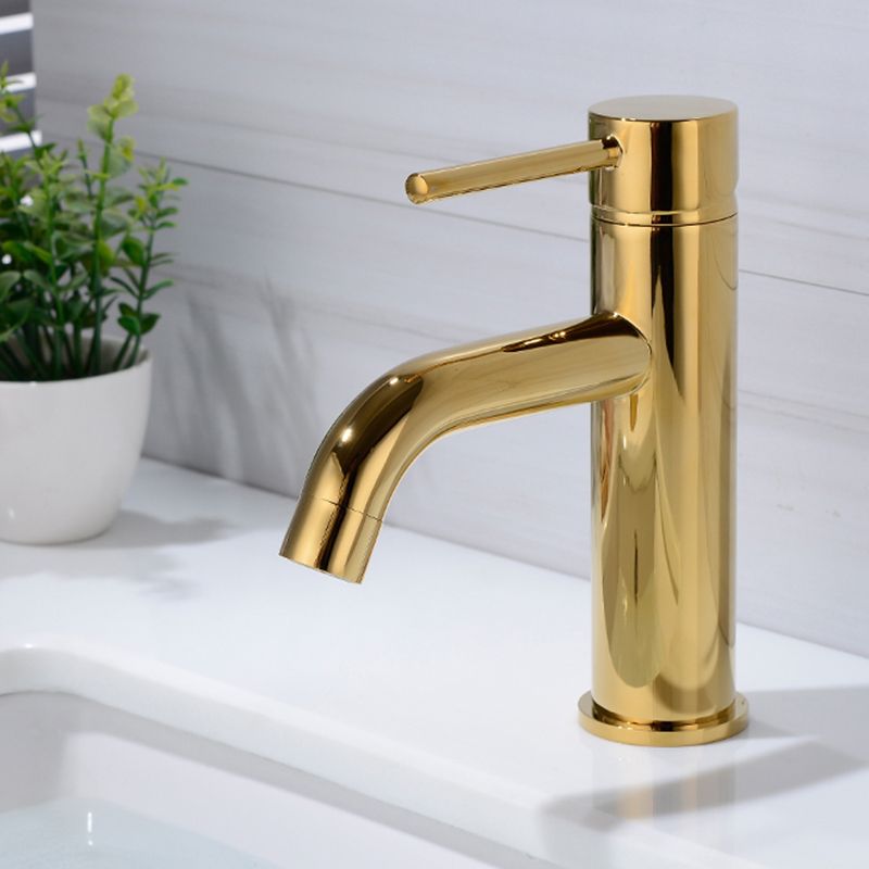 BowLift | Modern 1-Hand Basin Faucet Gold Brushed Sink Faucet Brass