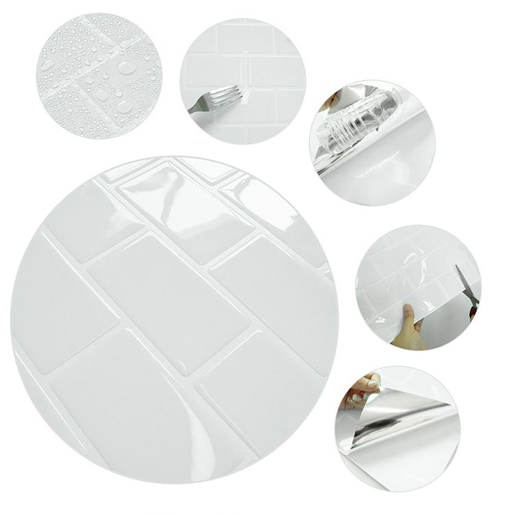 BowLift | Plastic Peel & Stick Subway Tile Square Peel and Stick Back Wall Tile