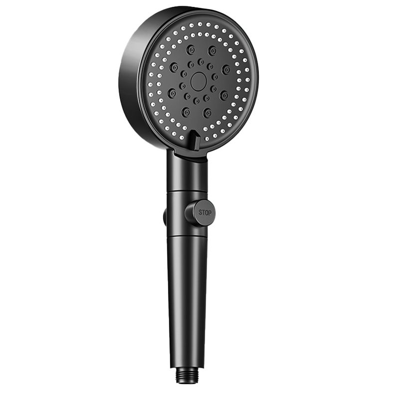 BowLift | Modern 6 Setting Shower Head Adjustable Spray Pattern Matt Black Round Shower Head