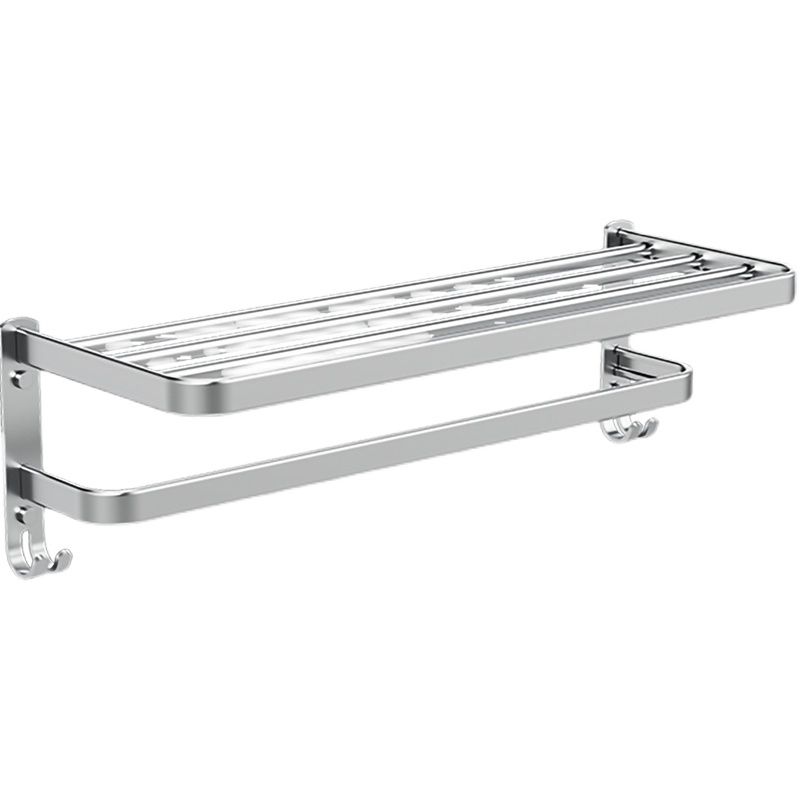 BowLift | Minimalism Gray Bathroom Accessories Set Contemporary Style Aluminum Towel Rack