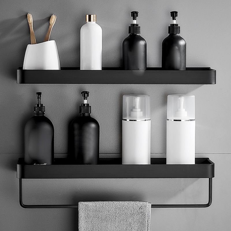 BowLift | Matt Black Bathroom Set Modern 1/2 - Piece Stainless Steel Bath Rack