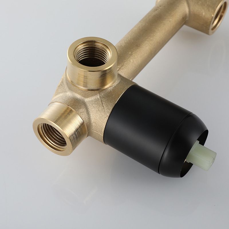 BowLift | Industrial Sink Faucet Brass Lever Handles Low Arc Wall Mounted Bathroom Faucet