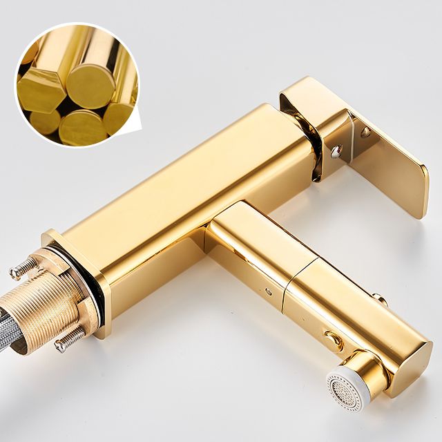 BowLift | Luxury Extendable Basin Faucet Cubic Low Arc Vanity Faucet