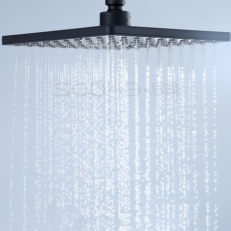 BowLift | Black Square Fest Shower Head Modern Style Wall Mounted Shower Head