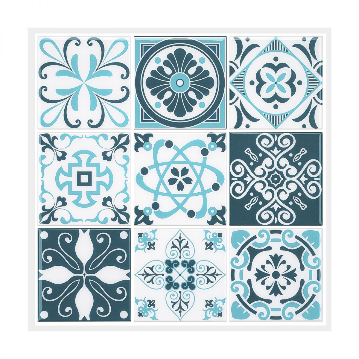 BowLift | Plastic Peel & Stick Tile Square Stain-Resistant Wallpaper for Back Wall